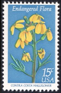 SC#1785 15¢ Endangered Flora: Contra Costa Wallflower Single (1979) MNH