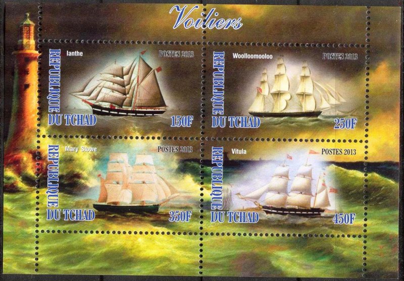 Chad 2013 Sailing Ships Boats (2) MNH Cinderella !