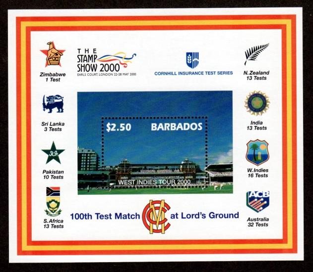 Barbados 981 Mint NH S/S STAMP SHOW 2000!