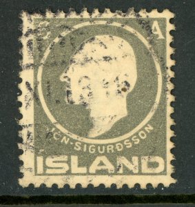 Iceland 1911 Jon Sigurdsson 6a GrayScott # 89  VFU C972