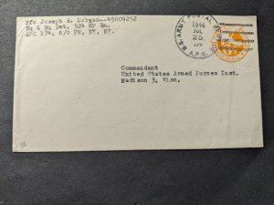 APO 174 LINZ, AUSTRIA 1946 Army Cover 524 MP Bn Soldier's Mail