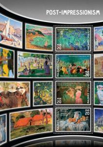 MALDIVES 2016 SHEET POST-IMPRESSIONISM ART PAINTINGS mld16902a