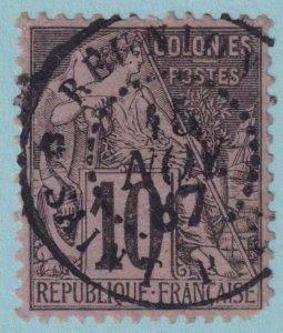 FRENCH COLONIES 50  USED  ! - REUNION 1887 CANCEL - TKE