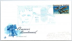 US SPECIAL EVENT COVER LINDBERGH NEW YORK - PARIS 1927-1977 GRAND ISLAND NEB T2