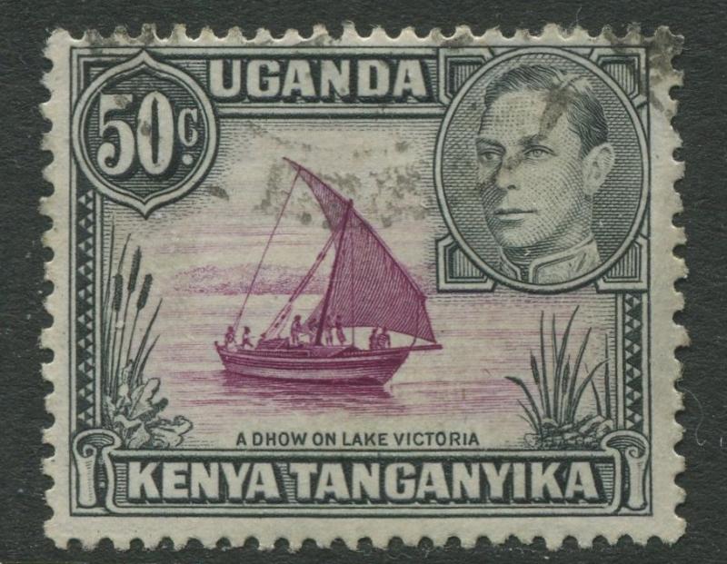 Kenya & Uganda - Scott 79a - KGVI Definitive -1949 - Used - Single 50c Stamp