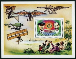 Dominica 578,MNH.Michel 585 Bl.50. Brothers Wright,1st flight,75 Ann.1978.