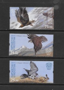 BIRDS - KYRGYZSTAN #6-8  MNH