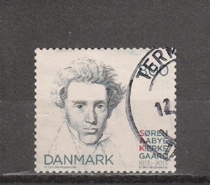 Denmark  Scott#  1636  Used  (2013 Soren Kierkegaard)