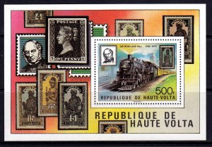 Burkina Faso 1979 Rowland Hill - Trains Mint MNH Miniature Sheet SC 505