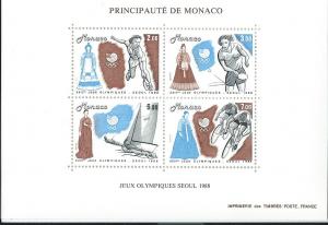 Monaco #1680   Sheet of 4  (MNH) CV $10.00