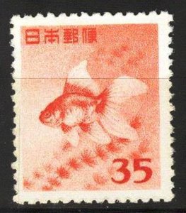 Japan 1952 / 1954 Fishes 35 Y Mi. 590 MNH