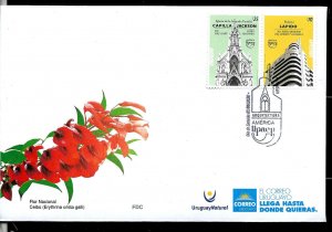 URUGUAY 2020 UPAEP ARCHITECTURE PAIR FDC