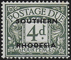 1951 Southern Rhodesia postage due stamps 4d. MNH SG n. D6