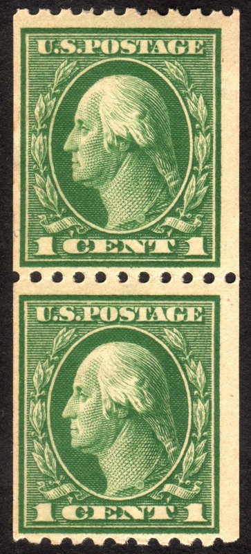 1914, US 1c, Washington, MH, pair, Sc 441