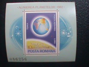 ROMANIA STAMP: 1982-  LUNA- PLANT NET PROJECT  S/S SHEET POST OFFICE FRESH-