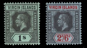 MOMEN: VIRGIN ISLANDS SG #75-76 1913-1919 MINT OG NH £54++ LOT #67914*