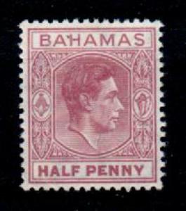 BAHAMAS SG149ec 1952 ½d BROWN-PURPLE ELONGATED E VARIETY MTD MINT