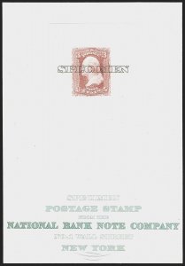 momen: US Stamps #65P1S 92*133mm SPECIMEN LARGE DIE PROOF ON INDIA LOT #77661