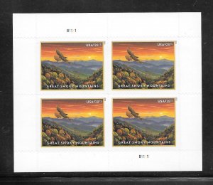 #5752 MNH Sheet of 4 Great Smoky Mountains