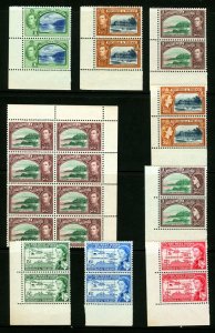 Trinidad & Tobago #34 / #88 1935-1958 King Geo VI & Eliz II Margin Pairs MNH