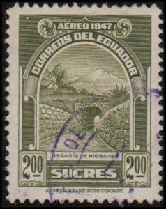 Ecuador C171 - Used -2s Riobamba Irrigation Canal (1947) (cv $1.75)