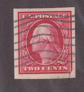 U.S. # 344, Used, Imperf, Nicely Centered, Light Cancel