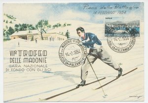 Card / Postmark Italy 1954 Cross Country Skiing - National Championships