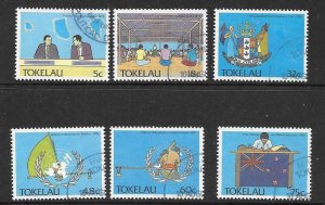 TOKELAU ISLANDS SG159/64 1988 POLITICAL DEVELOPMENTFINE USED
