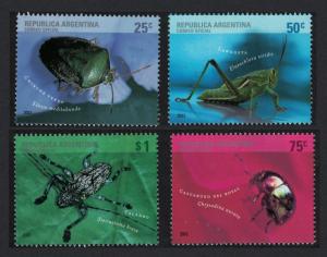 Argentina Beetles Grasshopper Insects 4v 2002 MNH SG#2925-2928 CV£6.35