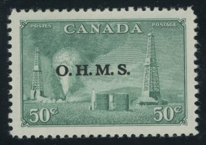 Canada - O11 - 50 cent Oilwells OHMS overprint - PSE Graded Cert: Superb 98 OGnh