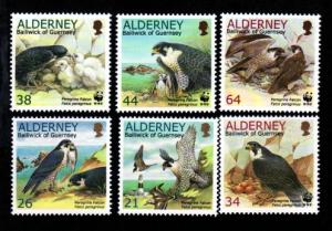 Alderney 142-147 Mint NH Birds!