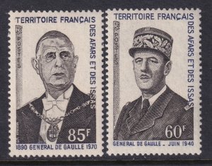 Afars and Issas 356-357 Charles de Gaulle MNH VF