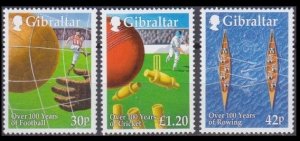 1999 Gibraltar 890-892 100 years Football of Gibraltar