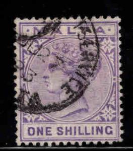 MALTA  Scott 13 Used 1 Shilling Queen Victoria stamp CV$22.50