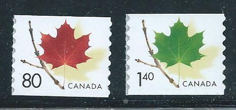 Canada 2010-11 Maple Leaf coil stamps MNH