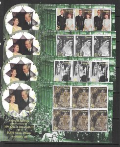 NAURU SG659/62 2007 DIAMOND WEDDING ANNIV OF QUEEN ELIZABETH II SHEETLETS MNH