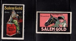 German Advertising Stamps - Salem Gold Cigarettes