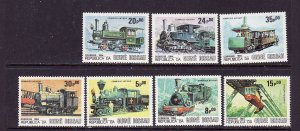 Guinea Bissau-Sc#619-25-Unused NH set-Trains-Railways-Locomotives-1984-
