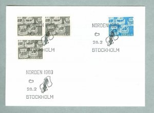 Sweden. FDC. 1969. Norden II. Post Co-Operation. Viking Ships Engrav: Gutschmidt