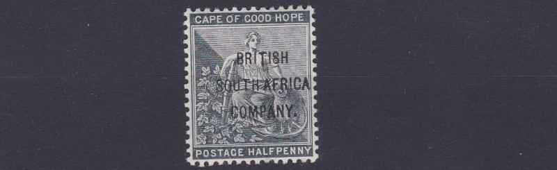 RHODESIA  1896  SG 58  1/2D  GREY BLACK  MH 