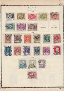poland  1924 - 1928 stamps on album page ref r11861