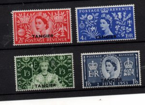 Tangier 1953 Coronation Mint LHM Set #306-309 WS36897