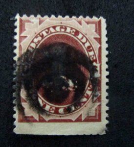1891 Fancy Insect Cancel, Postage Due, One cent, Used/Fine, #J22