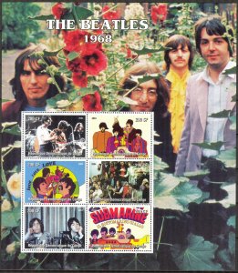 Congo 2004 Music Rock Band  The Beatles  1968 Sheet of 6 MNH Private