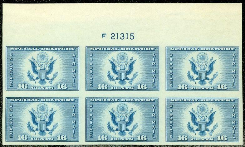 EDW1949SELL : USA 1935 Scott #771 Top Plate Block of 6. XF Mint no gum as issued