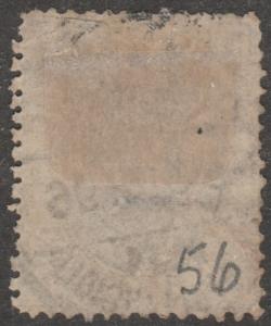 Italy Scott# 56, una lira, socked on the nose PM, #M878