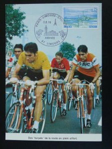 bicycle cycling Paris Limoges race souvenir card France 1976