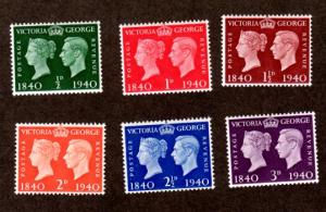 Great Britain # 252-257 Mint NH!