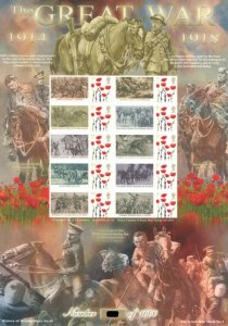 BC-393 2013 History of Britain 90 The great war no. 74 sheet U/M