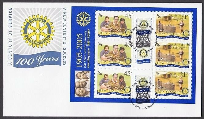 NEW ZEALAND 2005 ROTARY Centenary - commem FDC..............................W866